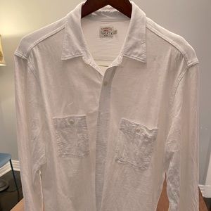 Faherty white natural long sleeve casual button down